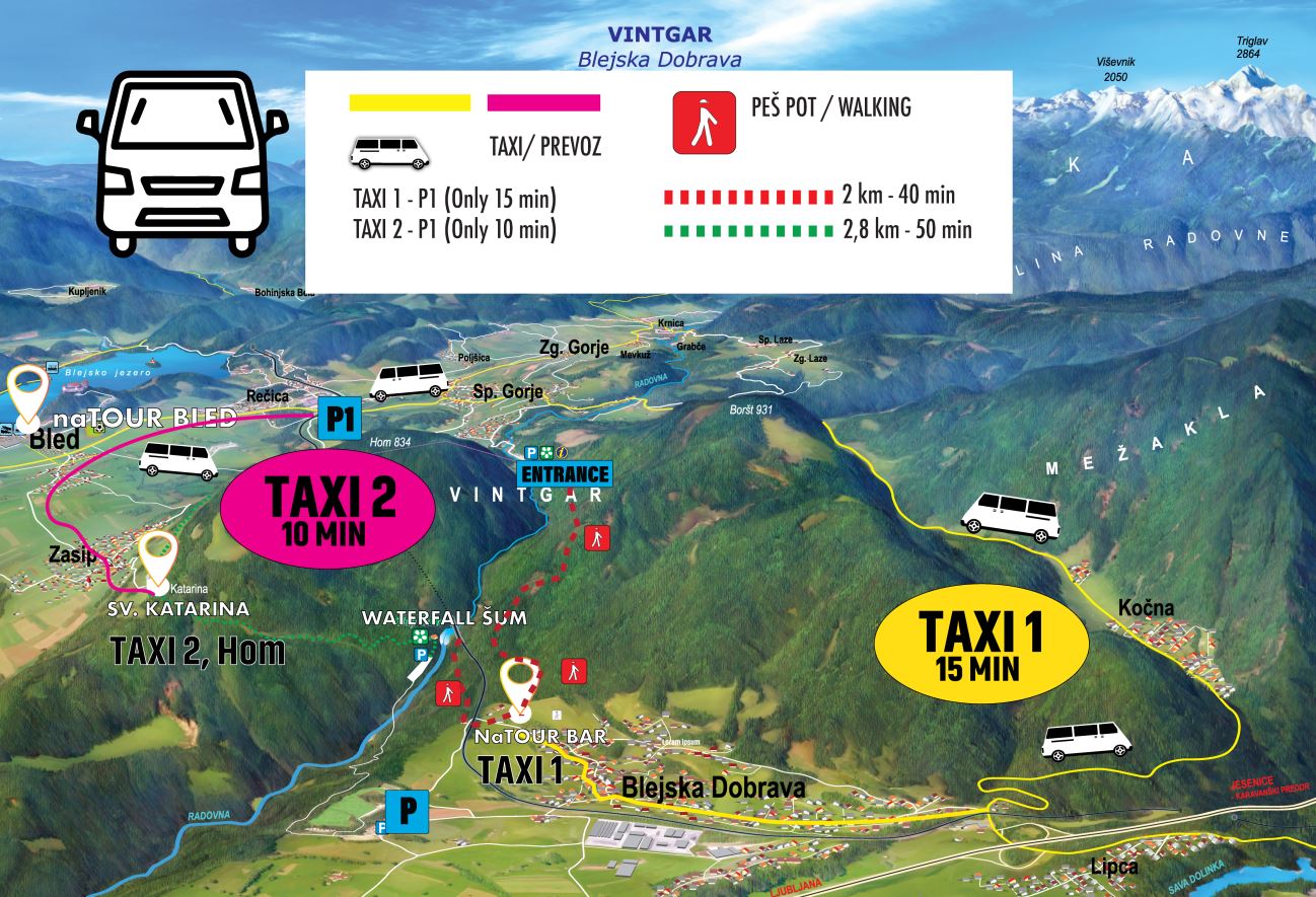 Pickup locations map